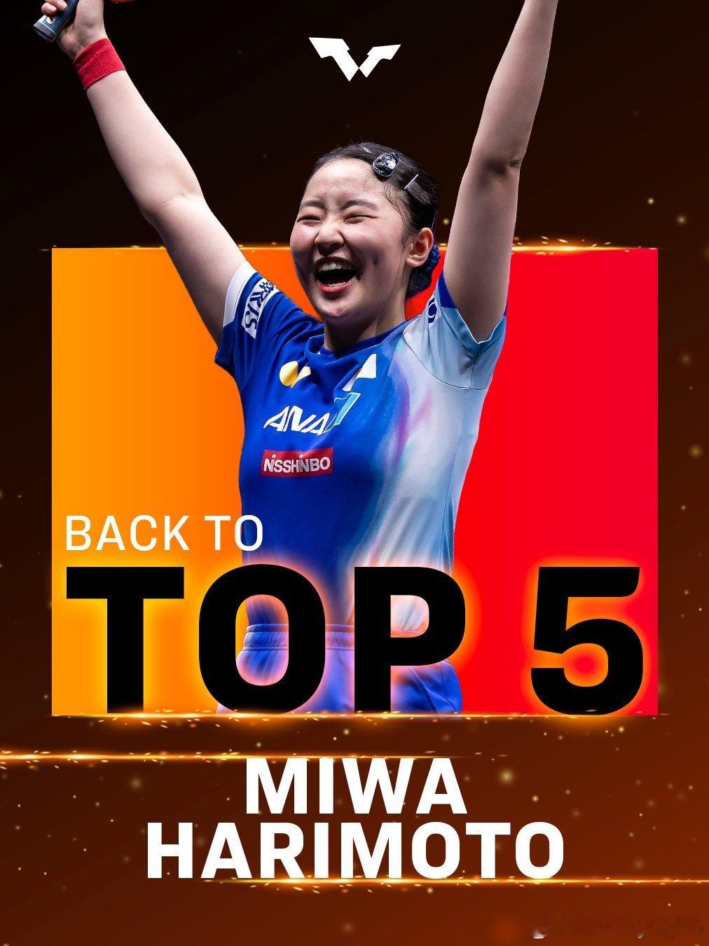 张本美和 重返世界排名前5️⃣温瑞博 首次进入世界排名前2️⃣0️⃣ 