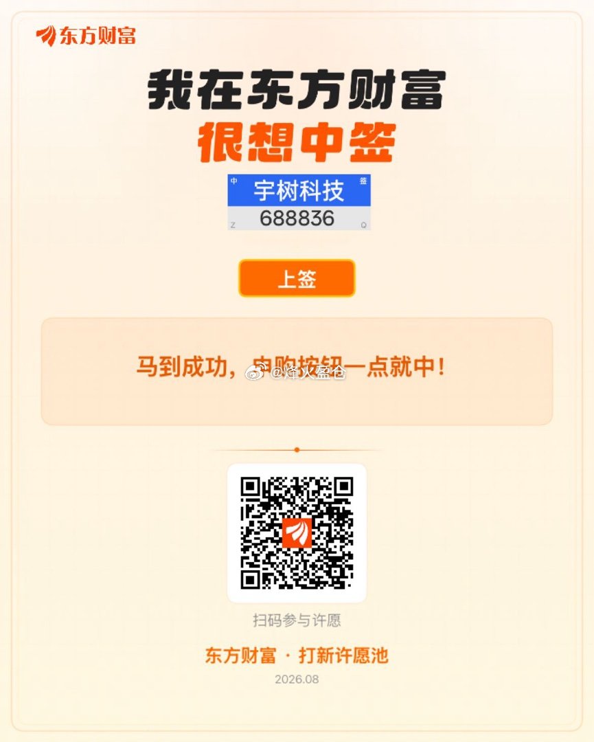 宇树科技 祝我中签💪 
