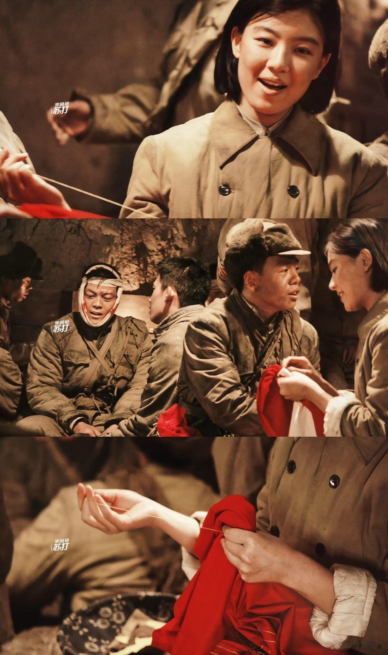 #一条大河一响眼眶就湿了# 《上甘岭》里，“一条大河波浪宽” 的歌声在异国坑道中