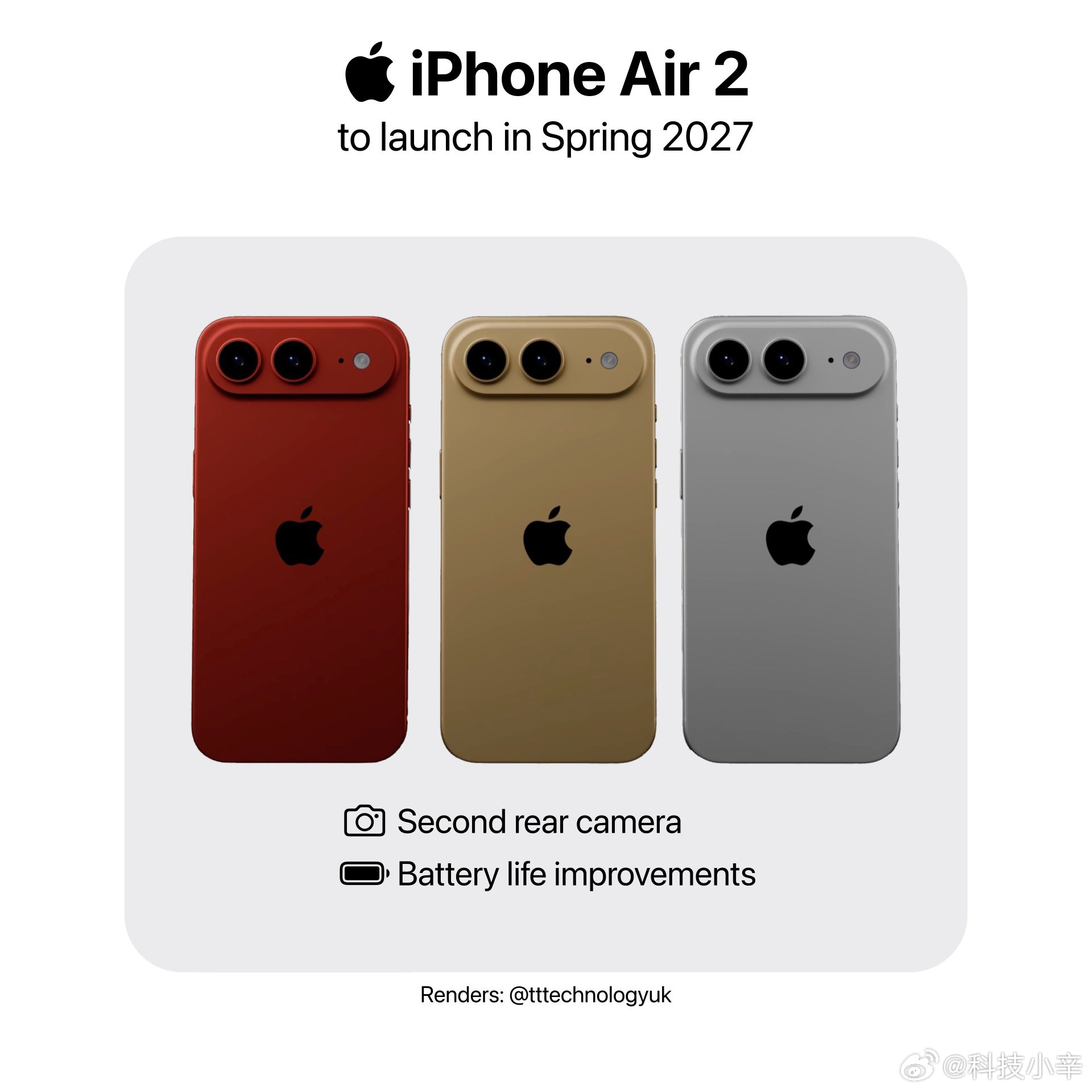看了彭博和华尔街日报交叉爆料的消息，苹果 iPhone Air 2（代号V62）