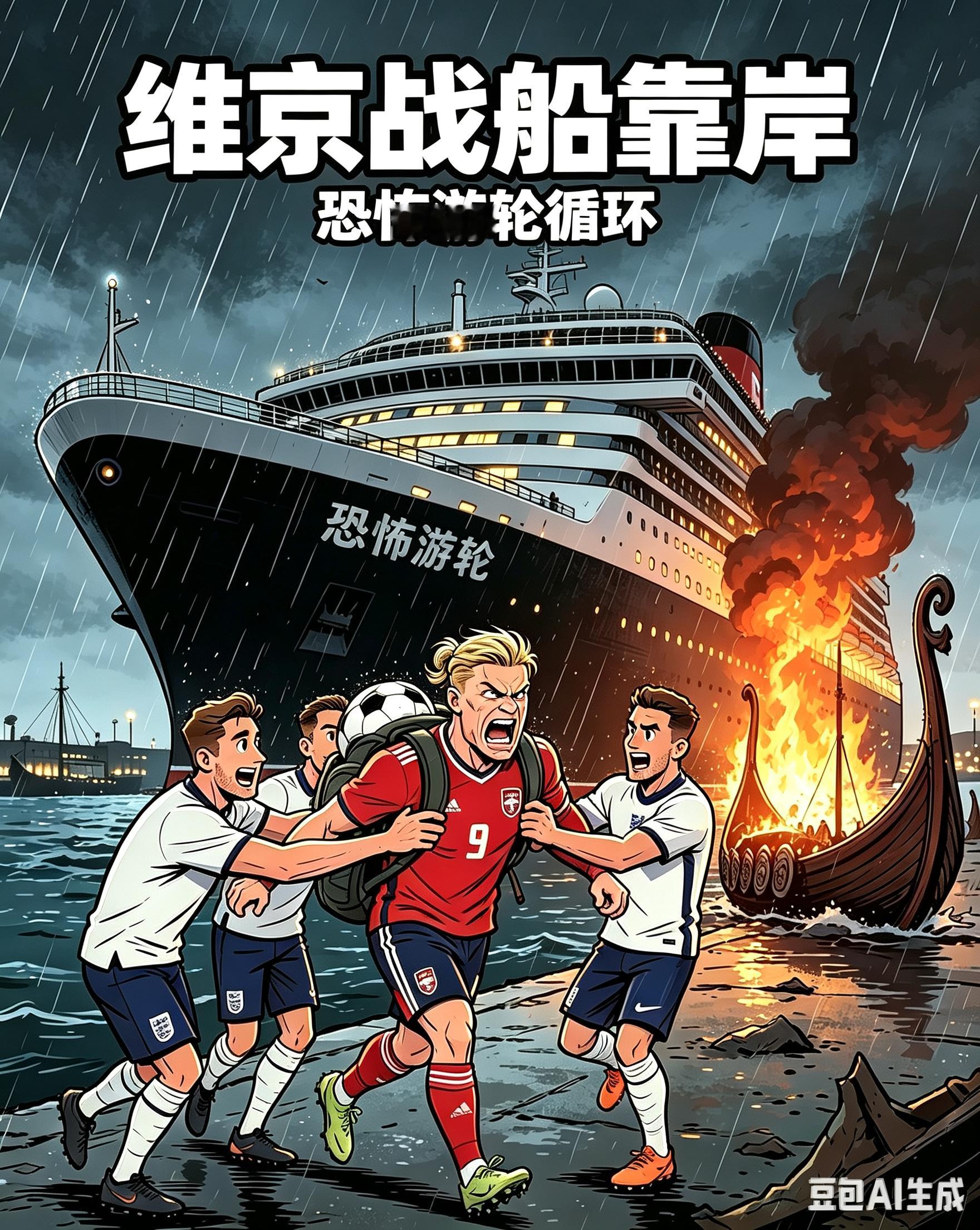 英格兰把哈兰德送上了恐怖游轮 维京海盗的船，今早被三狮军团一脚踹翻了！2026美