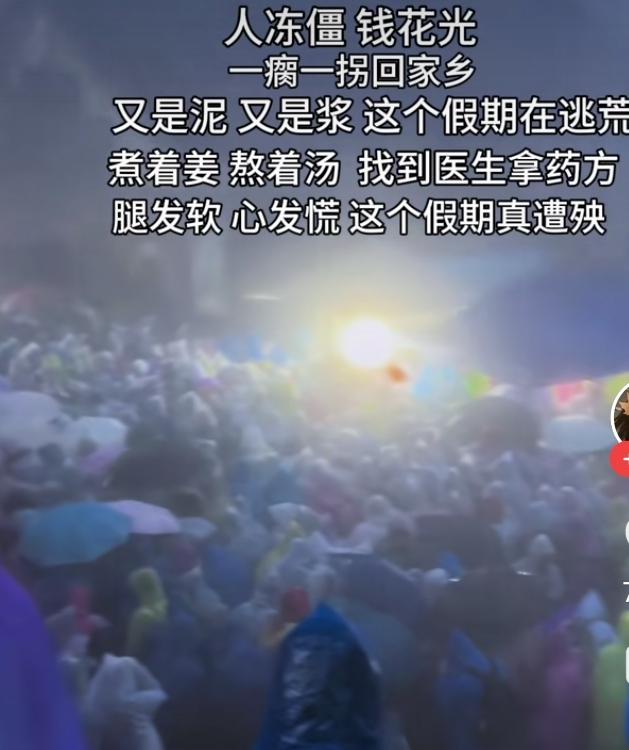 网友们实在是太有才了，竟然对出门外出旅游的人编起了顺口溜：
人冻僵，钱花光，
一