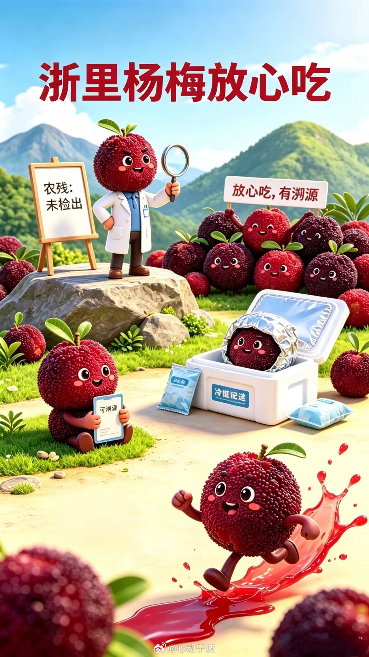 浙江杨梅硬核出圈✅农残零检出、一物可溯源，全程冷链保鲜，颗颗爆汁，鲜果直达放心囤