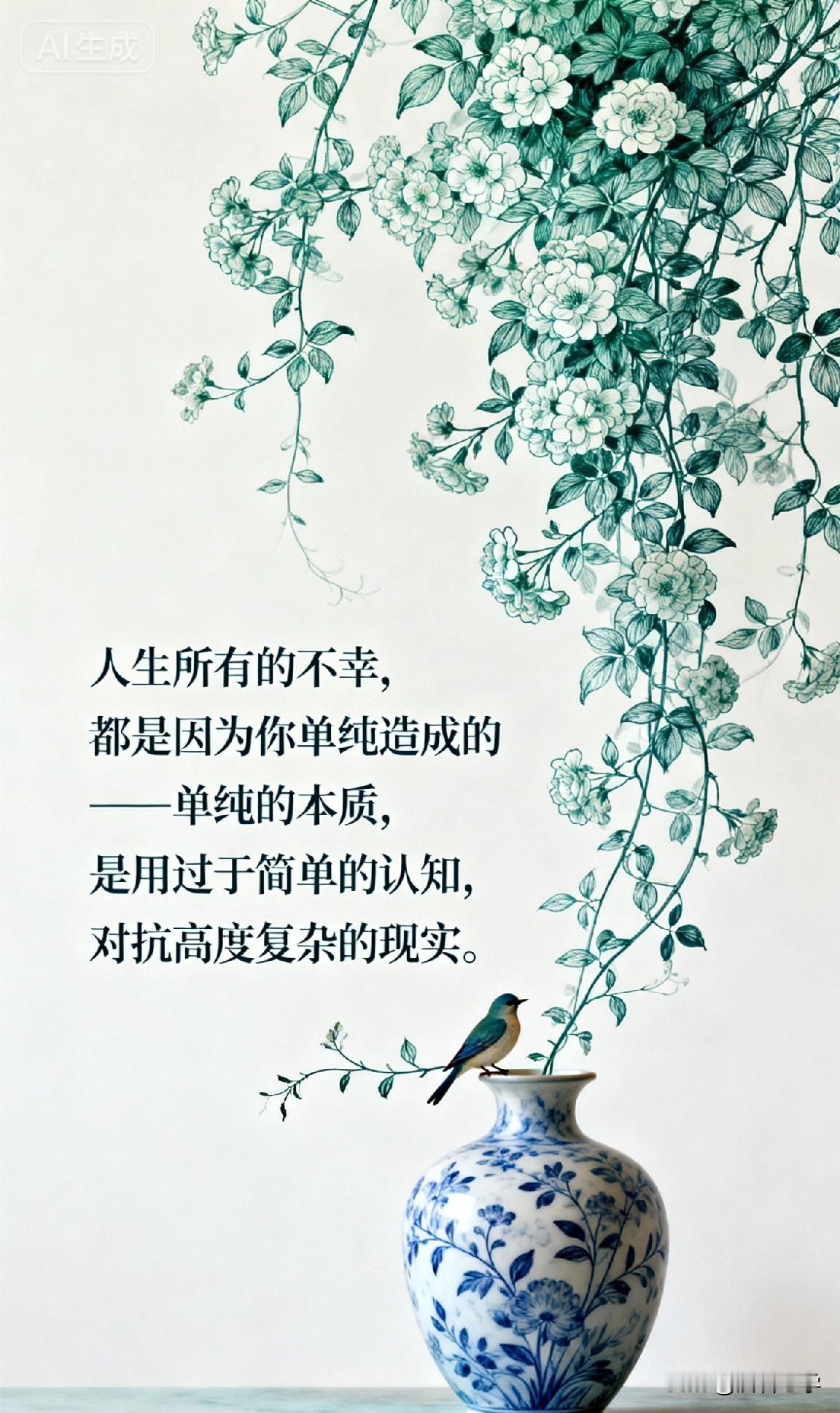 人生所有的不幸，都是因为你单纯造成的——单纯的本质，是用过于简单的认知，对抗高度