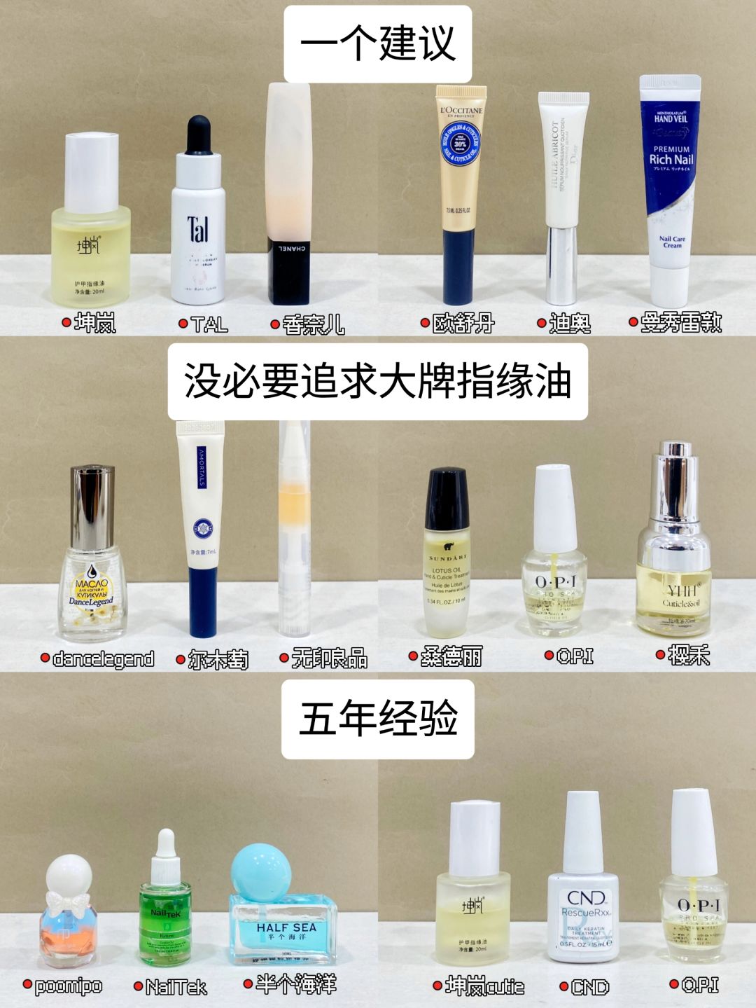 五年养甲经验！护甲指缘油没必要追求大牌