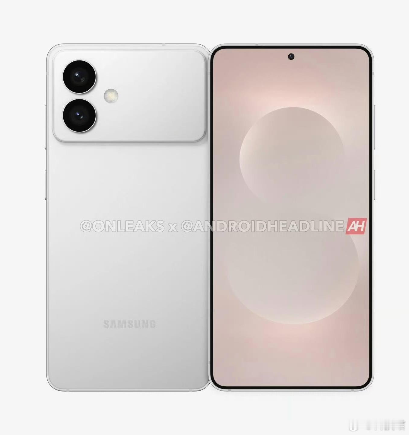 三星Galaxy S26 Edge渲染图（onleaks）三维尺寸：158.4 