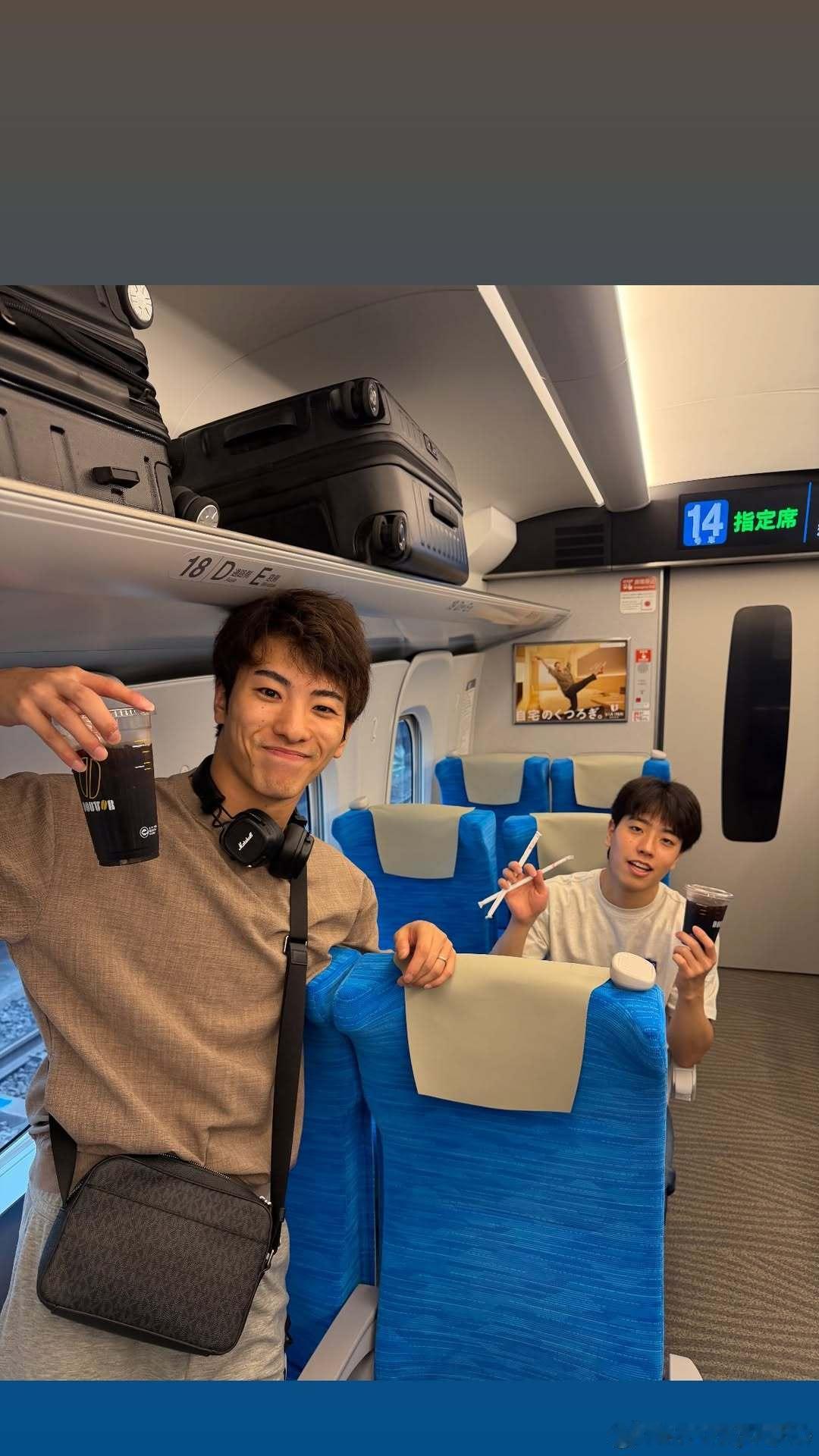 篠塚大登和教练出发去长滨的讲习会🏓 