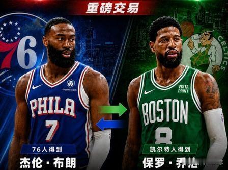 重磅炸弹！Shams扔出来的，NBA休赛期第一颗核弹。凯尔特人把杰伦·布朗送去了