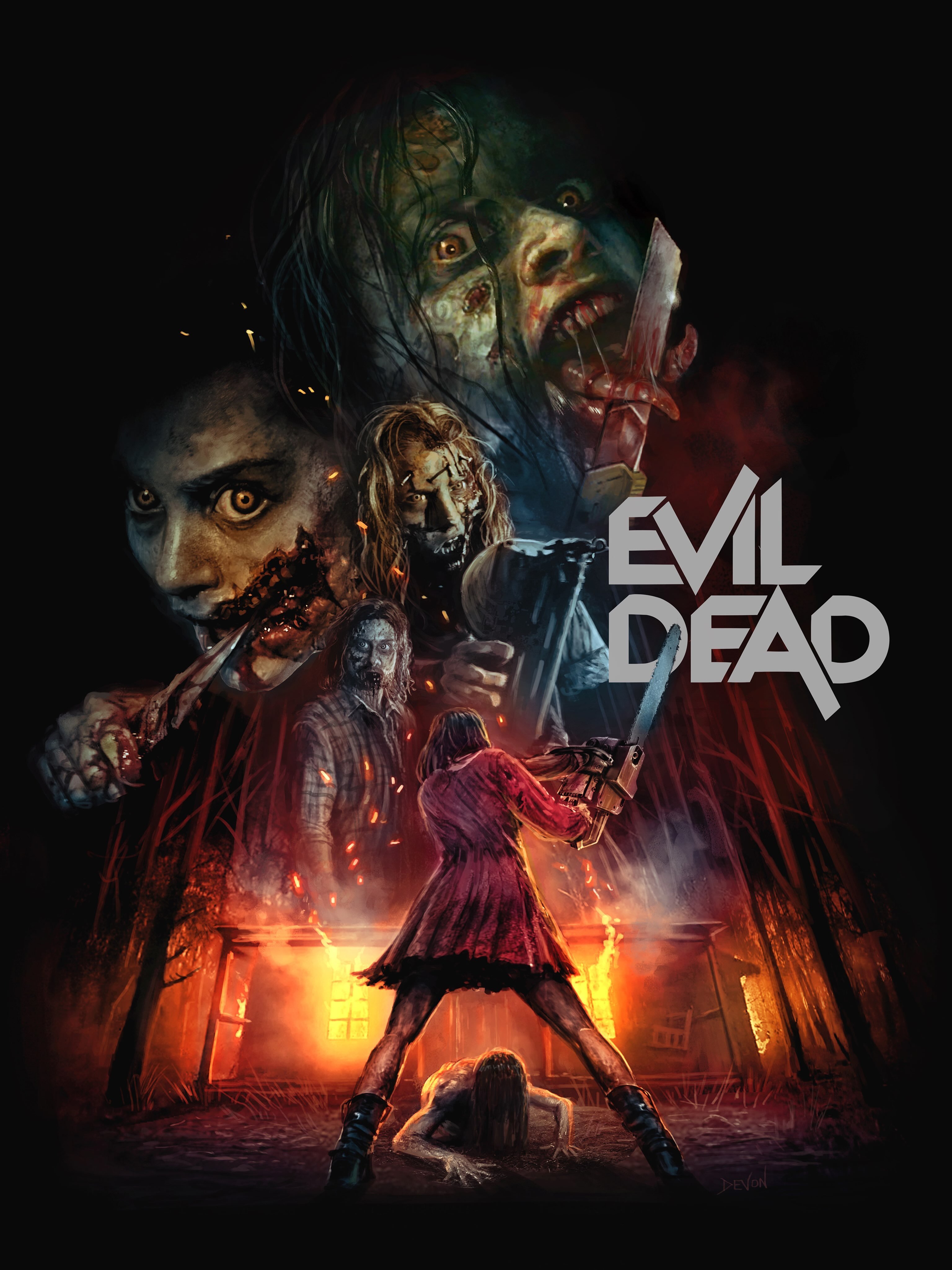 鬼玩人4 Evil Dead (2013)Art by Devon Whiteh