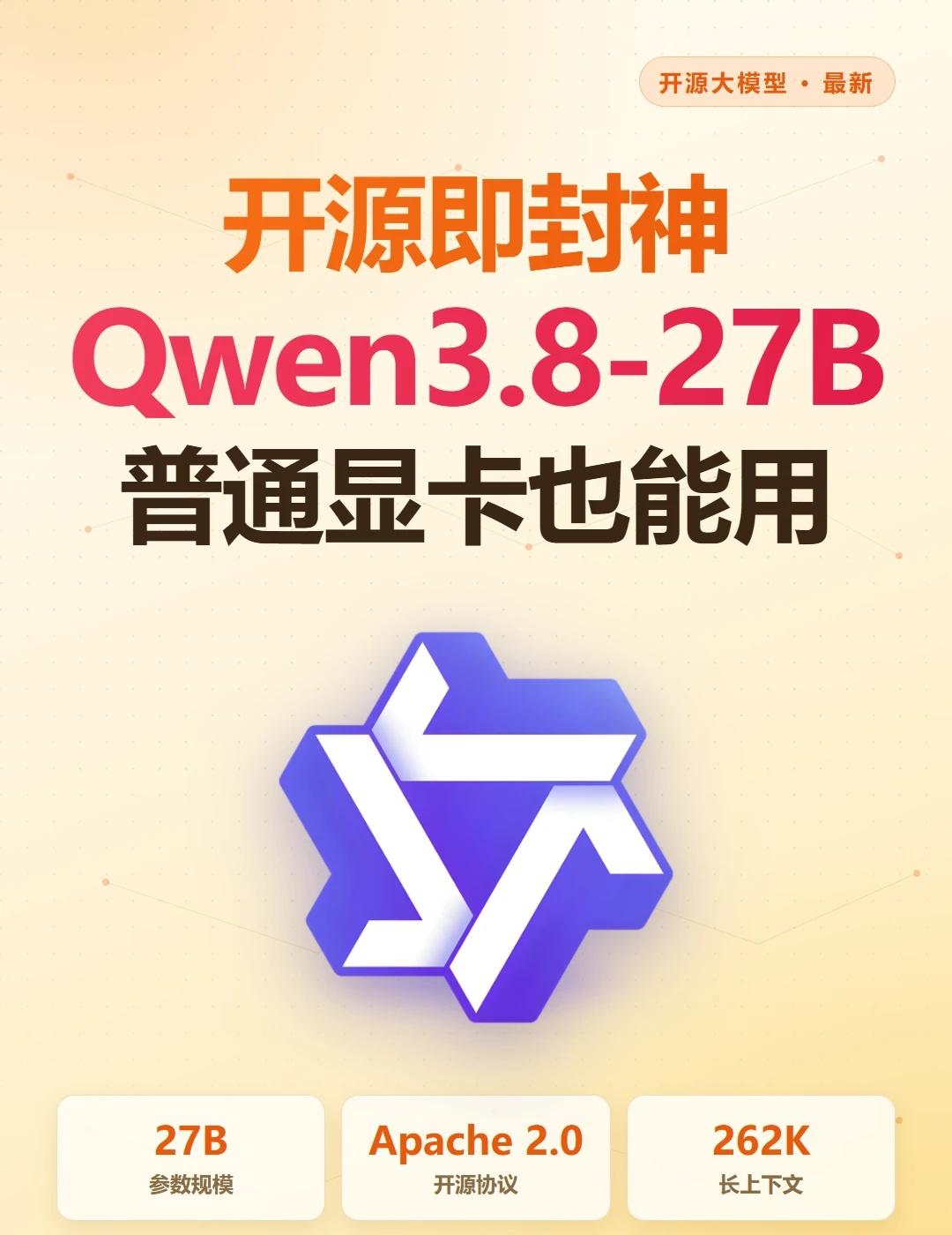 千问Qwen3.8-27B 你家电脑能跑？🤔
今天咱们来说说传说家用显卡都能跑