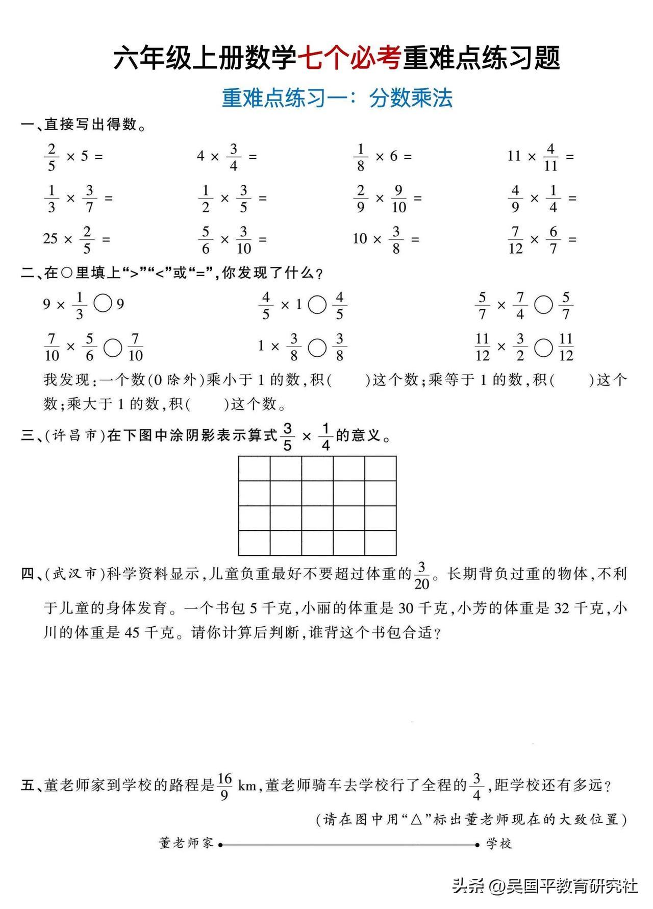 【六上数学 || 七个必考重难点练习题‼️】
单元归纳，知识点总结，小学数学公式