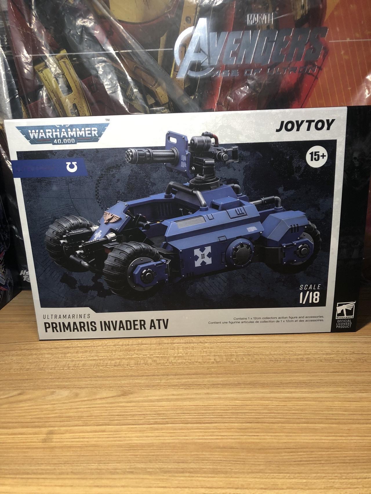 JOYTOY暗源 战锤40K 极限战士原铸入侵者全地型车。暗源 战锤40k 模型