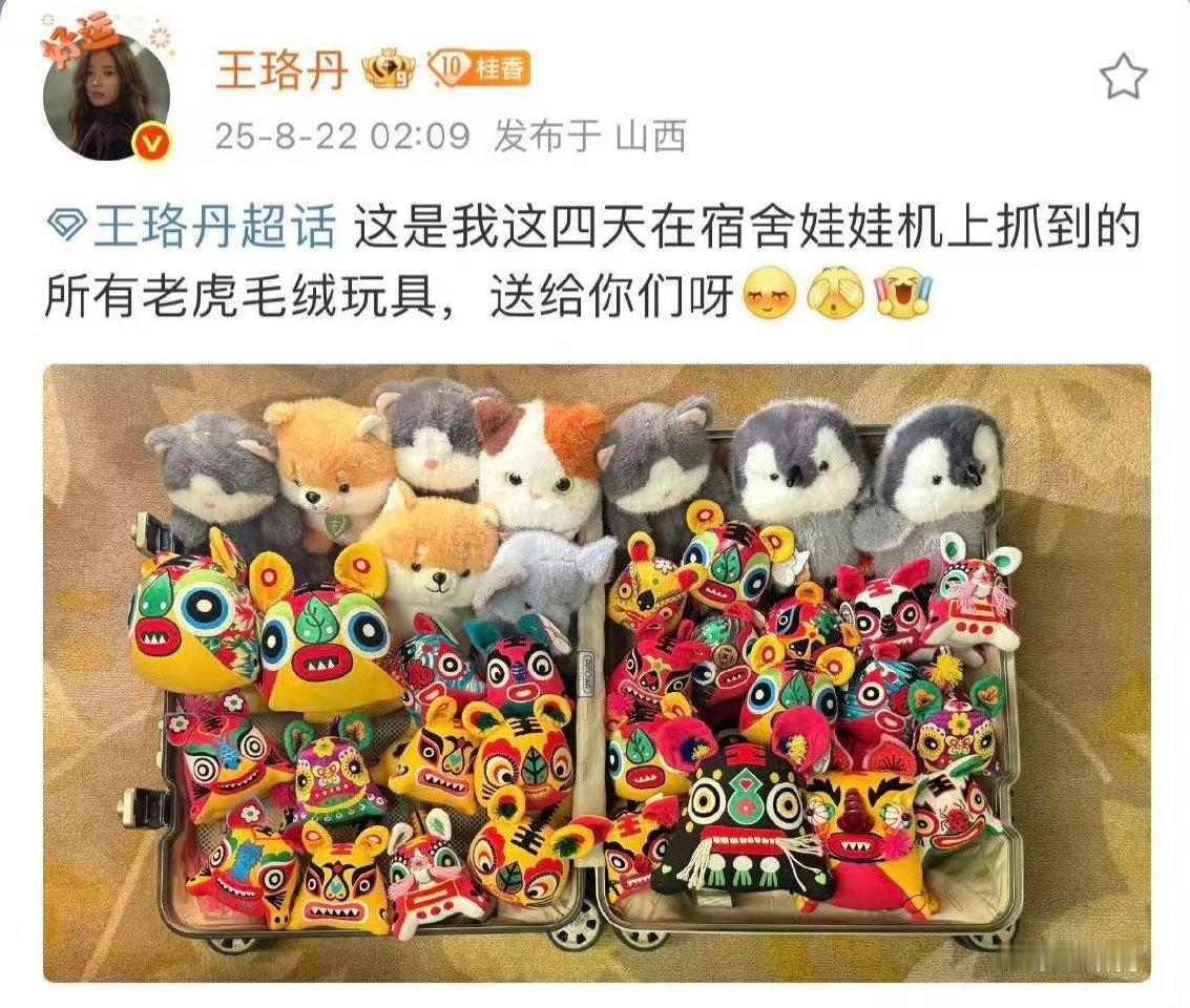 王珞丹 一条山西味的微博哇塞是我们虎头虎脑的宝宝~山西味满满 欢迎再来山西玩呀 