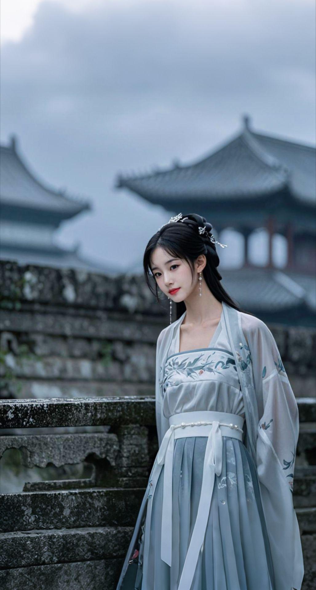 AI扩图 AI水墨古风写真