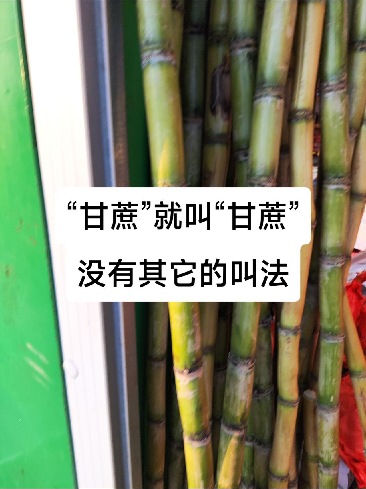 甘蔗就叫甘蔗，没有其它的叫法一本正经飚方言 家乡话 一般人不知道是什么 你们家乡