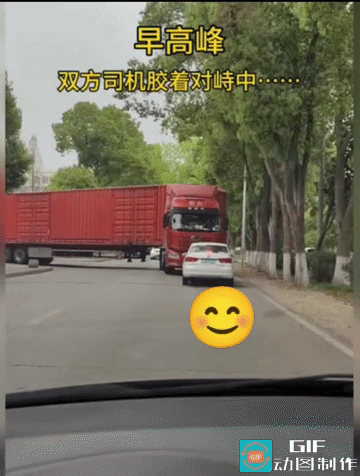 小车占理，可“无理”。
退一步海阔天空。可大车肓区大不好退，小车好退，可占理。