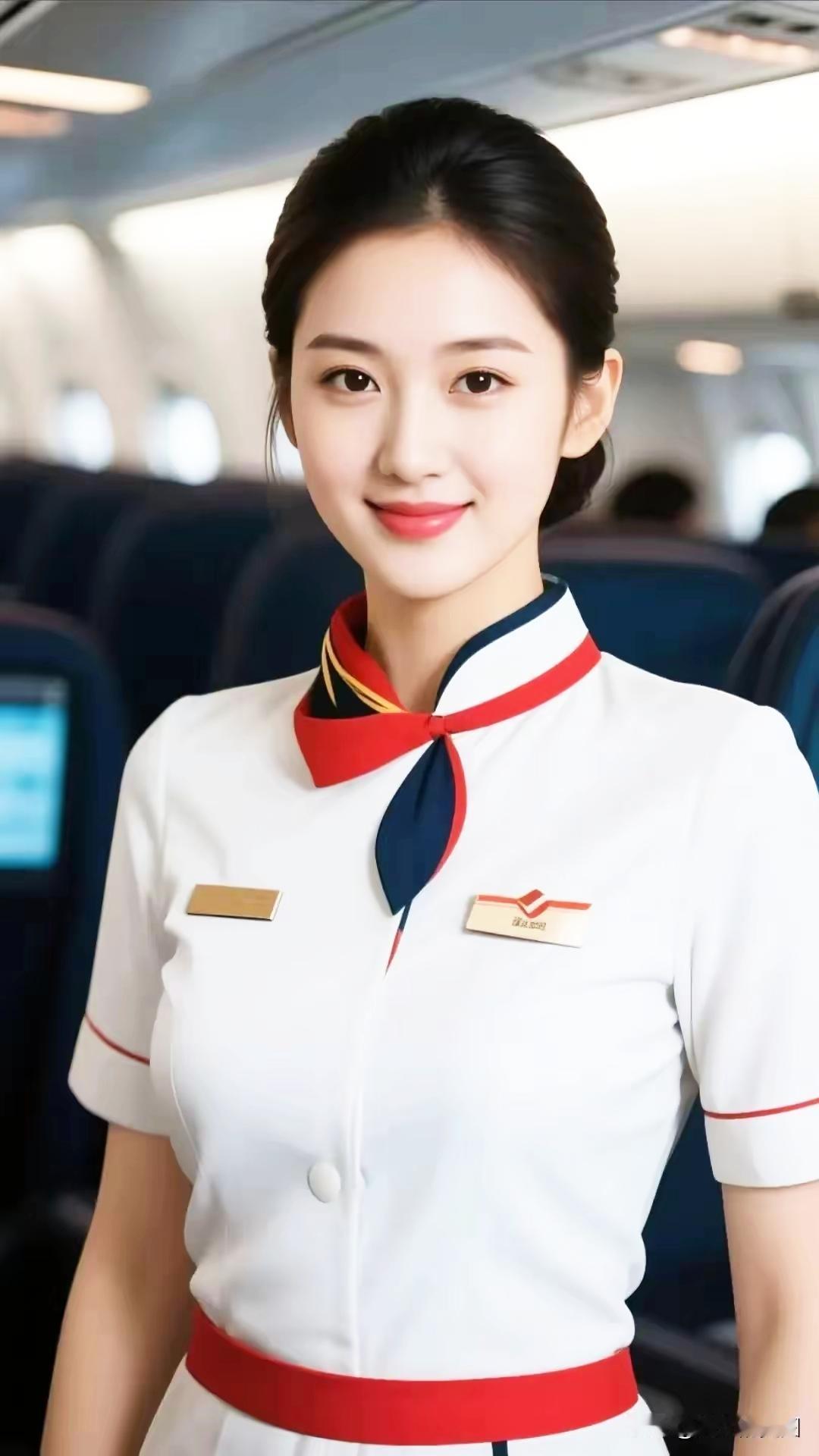 空乘小姐姐的微笑，温柔而专业！