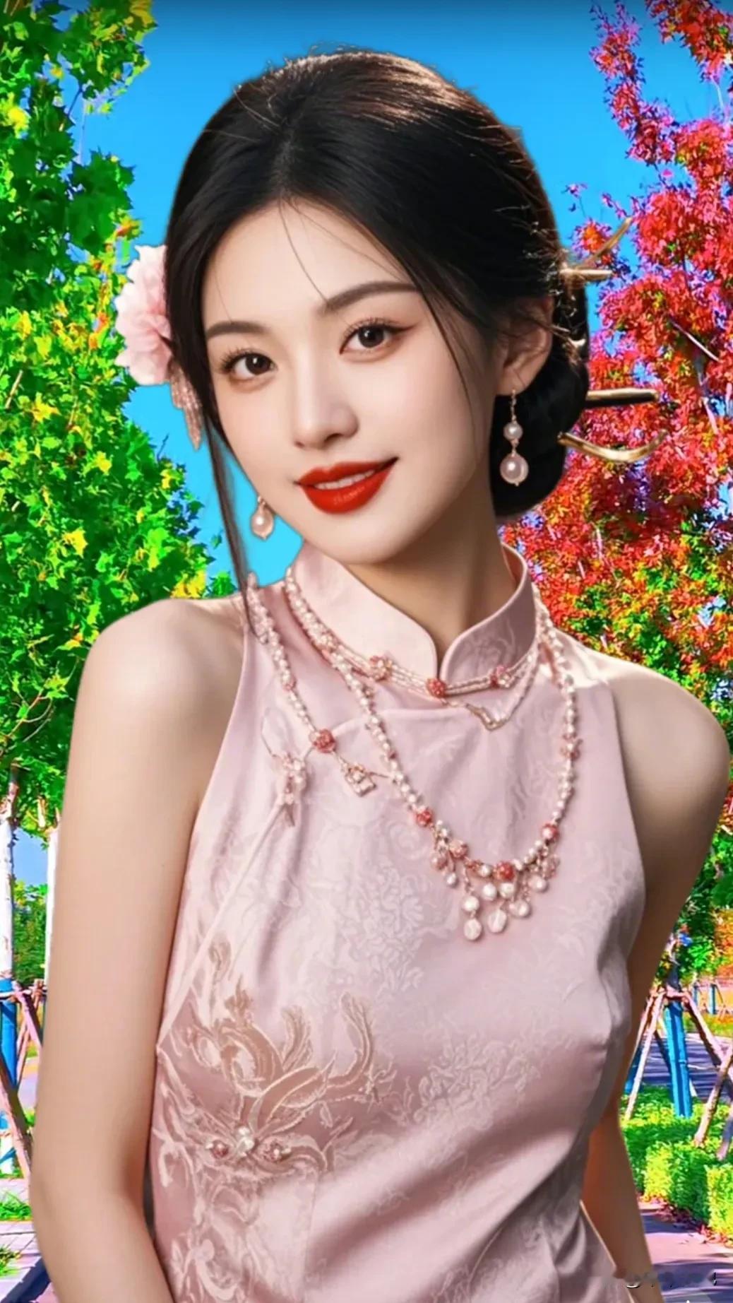古风有一种独特的魅力，它的优雅与美丽动人心弦。
古风服饰精致华丽，像汉服，交领右
