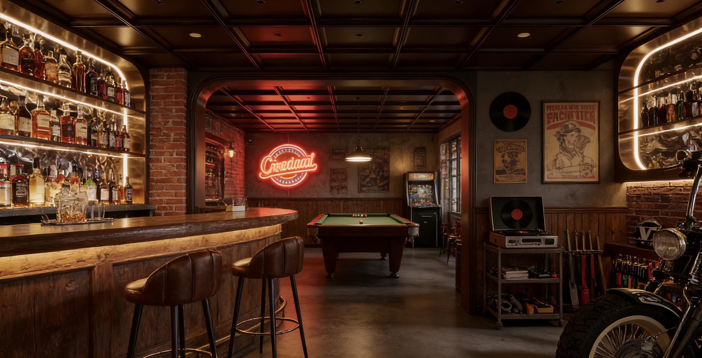 美式理想综合体空间设计。雪茄吧➕咖啡室➕麻将室➕酒吧➕台球空间➕茶室，综合体设计