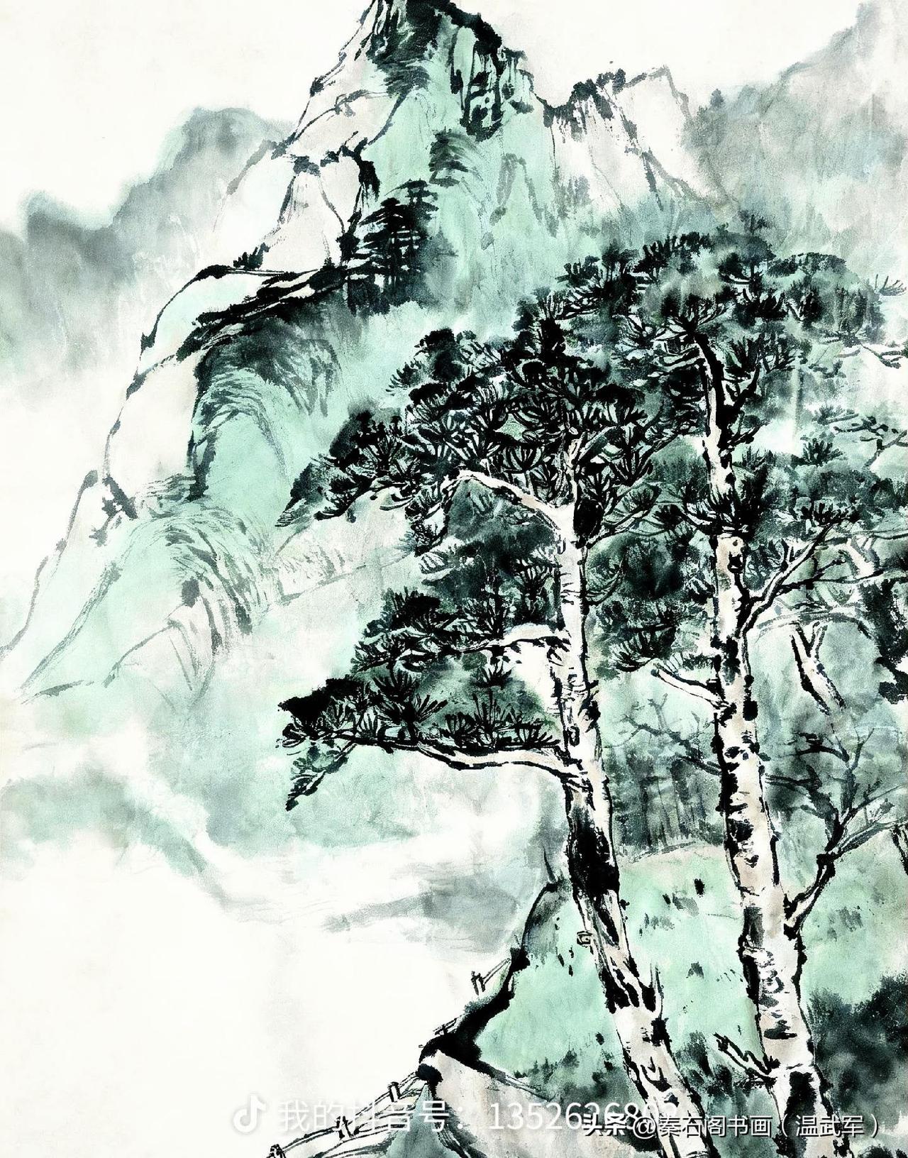 国画水墨作品的灵魂
 
水墨国画的灵魂，不在于笔墨技法、构图配色、画工精巧，而在