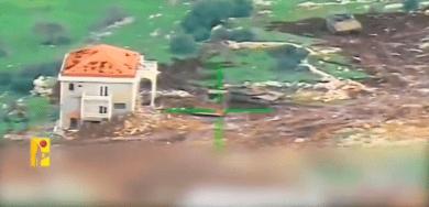 黎巴嫩真主党使用伊朗生产的Almas-3反坦克导弹准确命中一辆以军梅卡瓦主战坦克