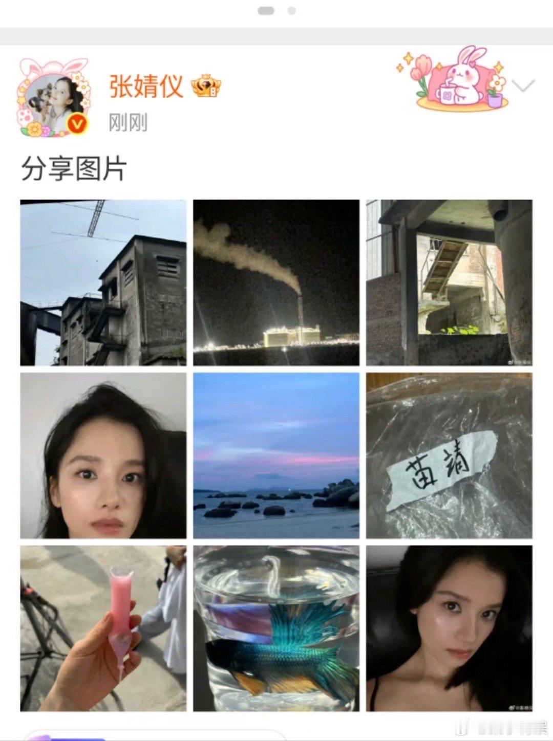 张婧仪广东九宫格张婧仪烟熏妆自拍张婧仪广东九宫格，好美，[心][心] ​​​