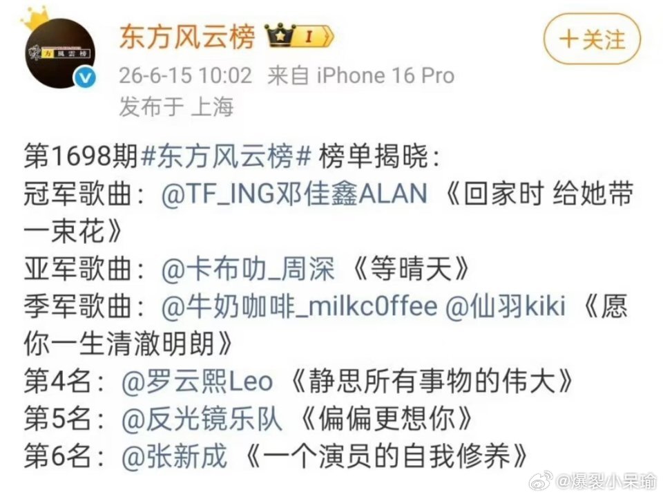 tfing最具影响力音乐厂牌 邓佳鑫在音乐领域奖项满载，斩获2025腾讯音乐榜年