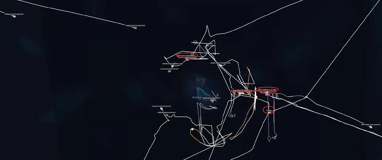 这是今天我综合力量对南海某自然保护区实行管控的线路轨迹图
我方说到做到，建自然保
