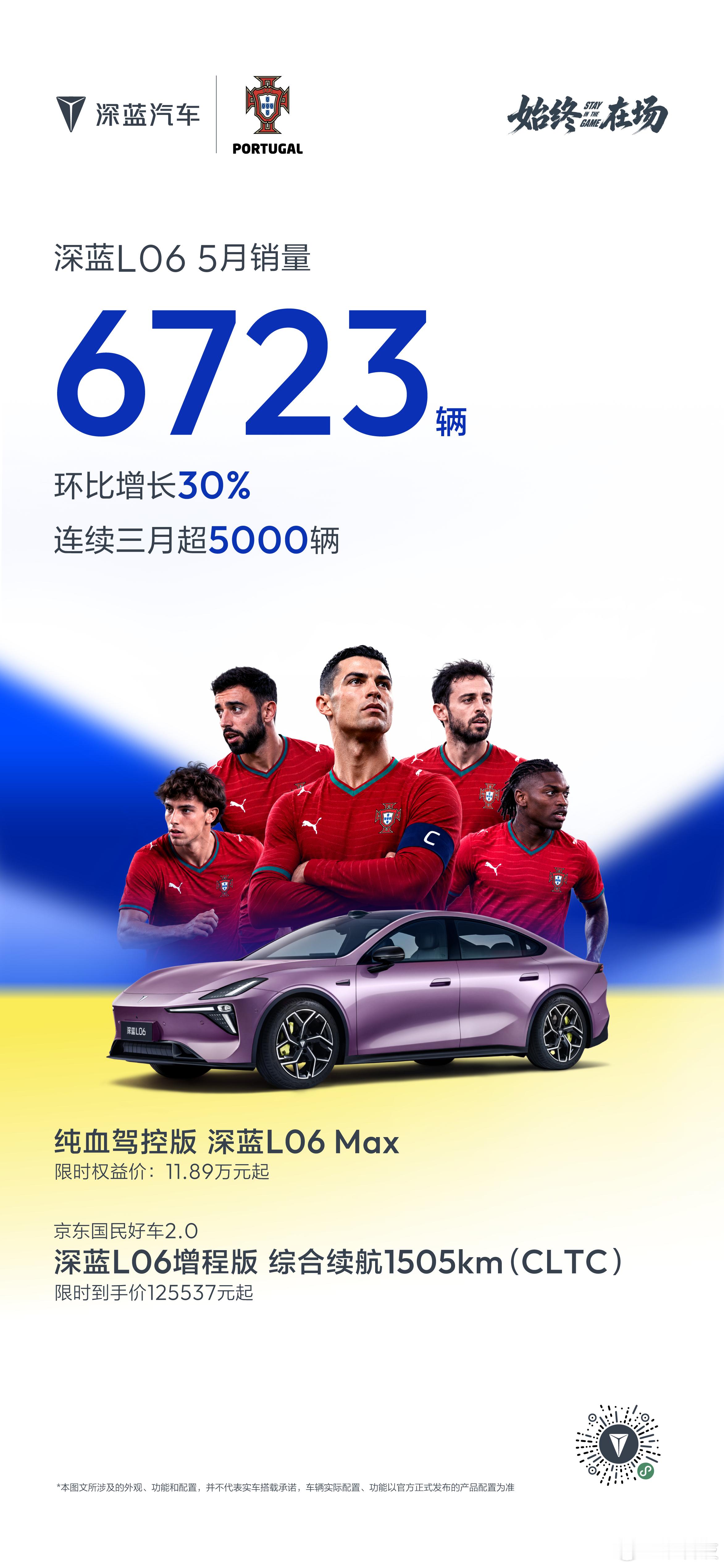 满电上场，全球主场深蓝S05全球大单品5月全球销量18866辆，同比增长102.