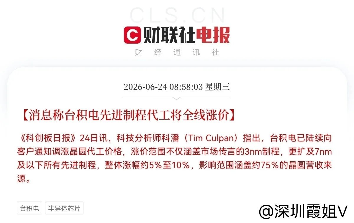 王炸利好来了！台积电icon突发大利好…早上8点58分！台积电又突然“掀桌子”！