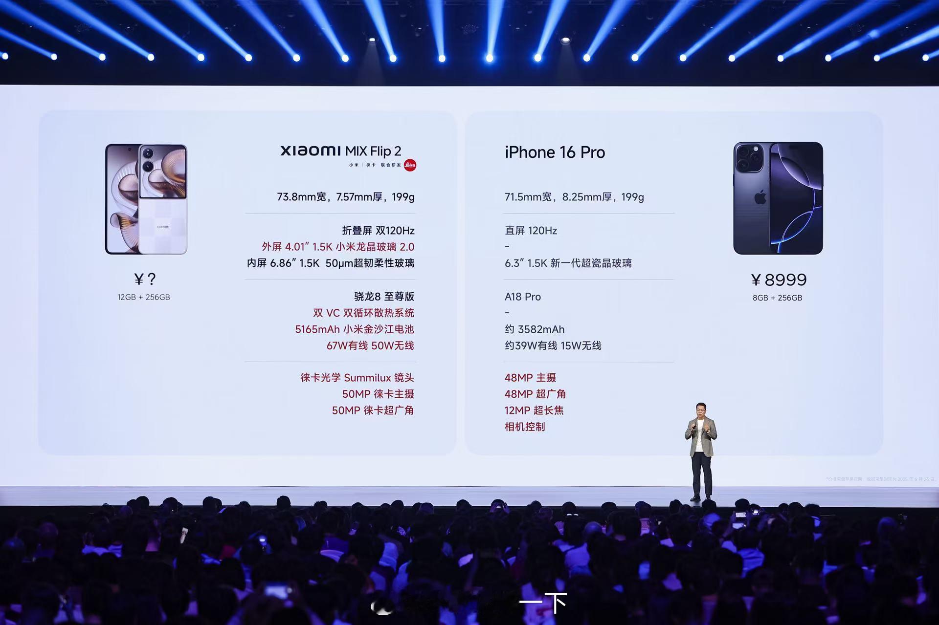 好好好，小米MIX Flip2也虐一下iPhone16 Pro是吧 ​​​