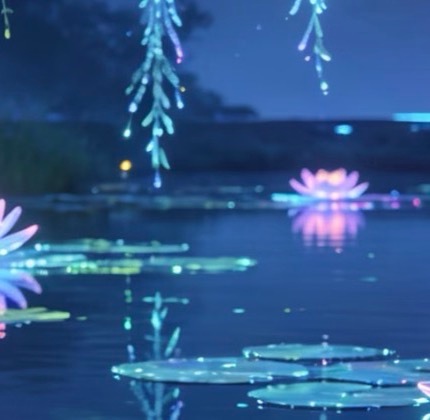 每日一善💜月尹星邱兔种植｜睡莲 0000睡莲叶片圆润，轻轻漂浮在水面，花朵从水