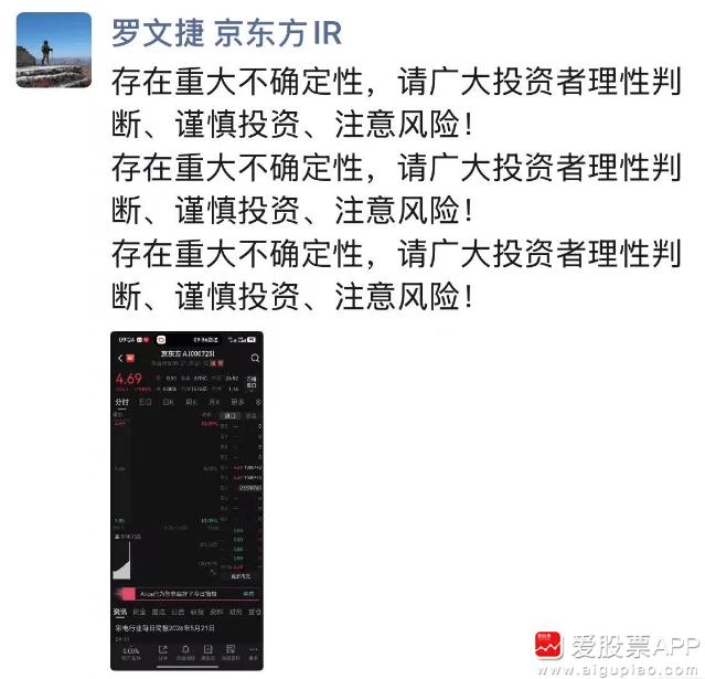 京东方A今天刚一个涨停，公司又是发公告澄清，备忘录没法律约束力，玻璃基板还没量产