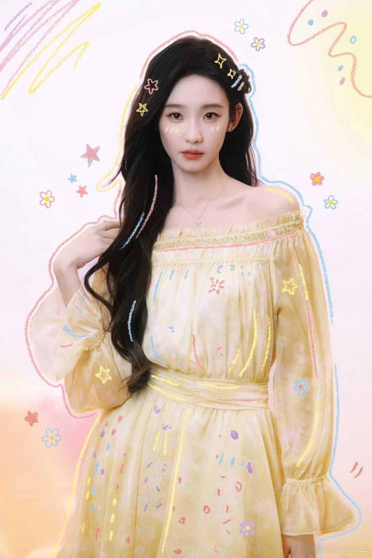 张艺凡涂鸦风大片 张艺凡涂鸦风大片童趣可爱，期待 在《你好星期六》的精彩表现呀，