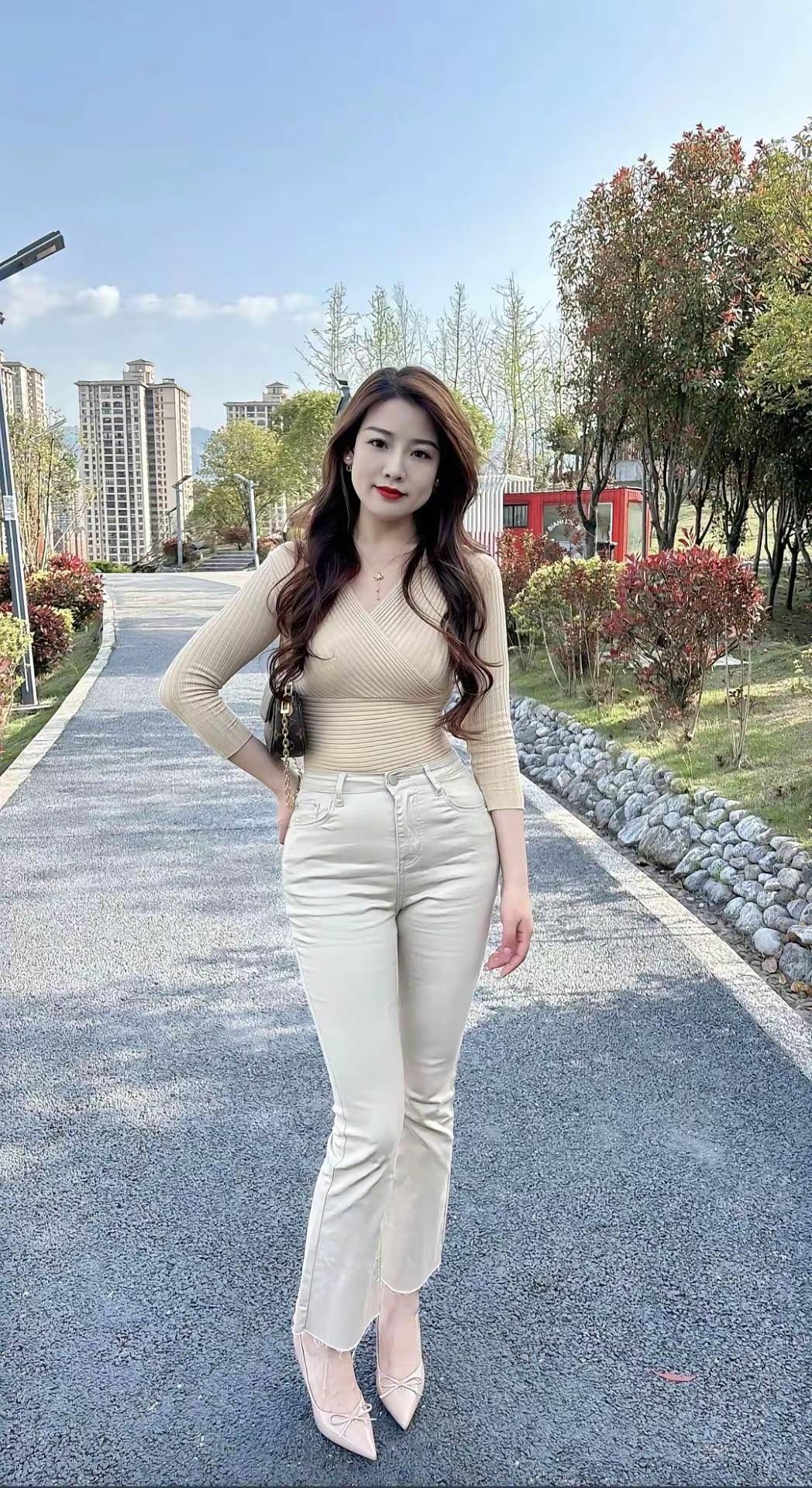 吃喝玩乐分享计划 随心所欲跳自己 放飞自我系列正经不过三秒 紧身牛仔裤