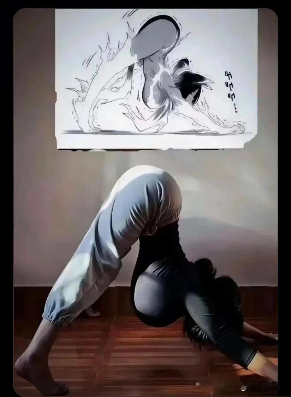 还真的有人能复刻夜一的这个动作啊！
而且这个身材也太炸裂了啊！
夜一的身材根本没