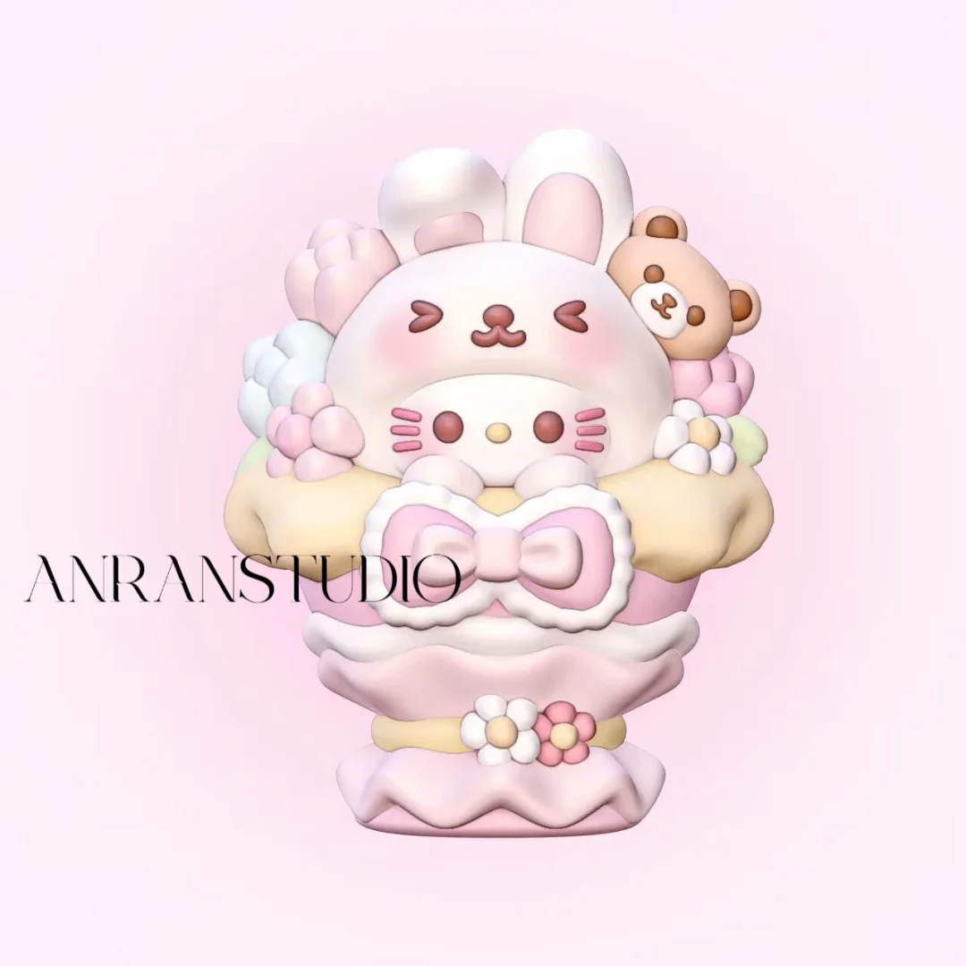 花园系列Kitty花束【3D硅胶模具】