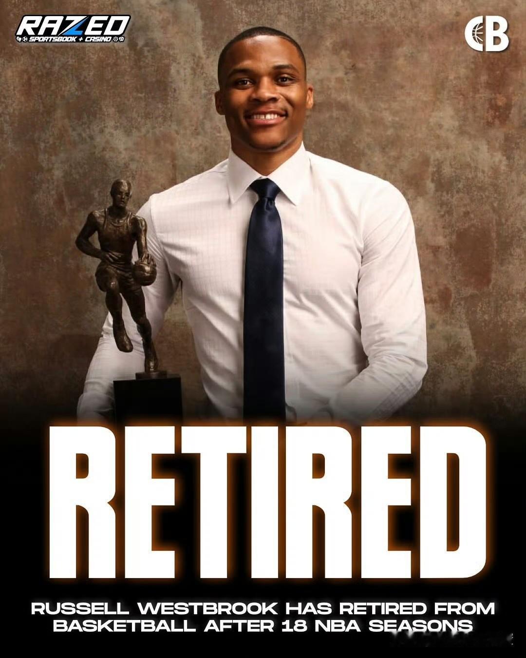 炸了炸了，历史第一三双王威少宣布退役了！据espn名记Shams报道，威斯布鲁克