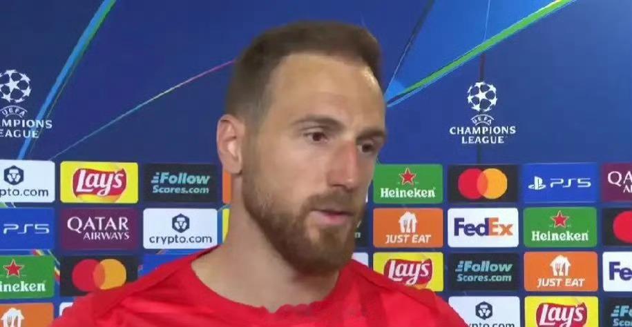 马竞门将称很接近扑出哲凯赖什的点球在欧冠半决赛首回合马竞主场1-1战平阿森纳的赛