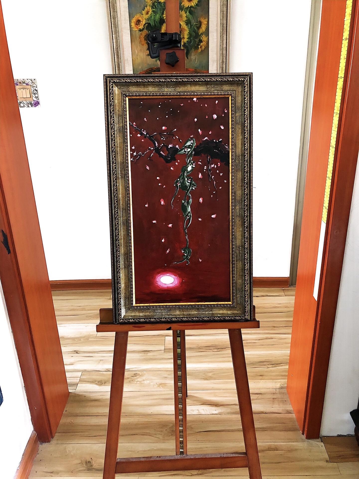 30×60厘米《猴子捞月》