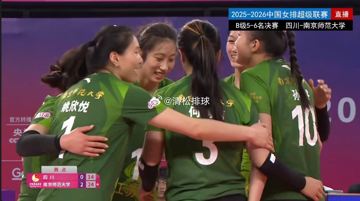 【南师大女排战胜四川获B级联赛第五】2025-2026中国女排超级联赛B级季后赛