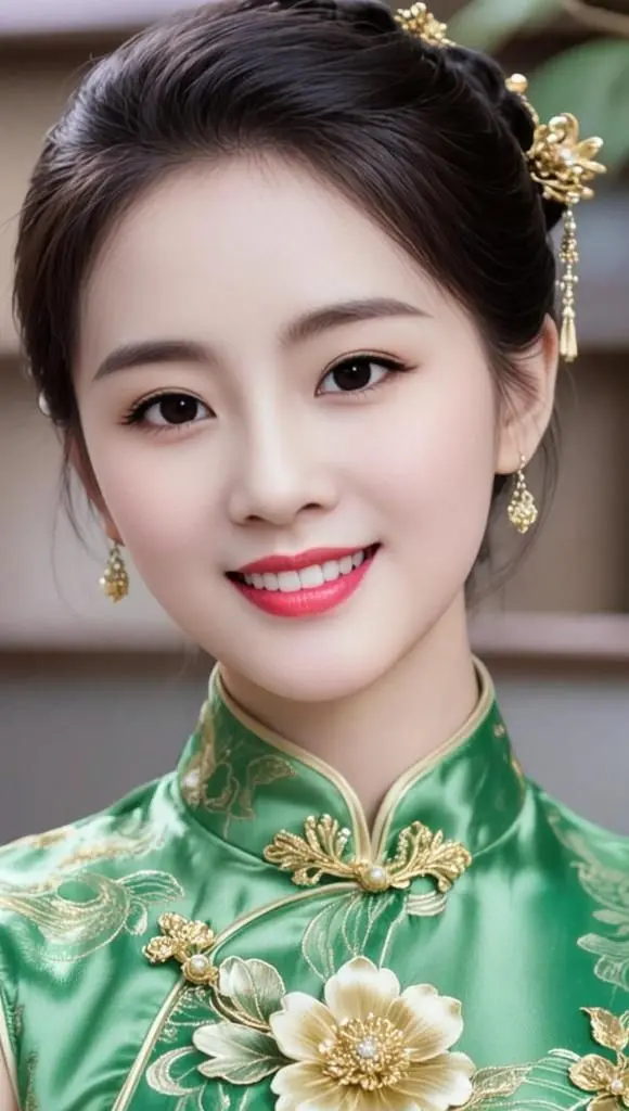 AI中式旗袍照 随变ai随便玩