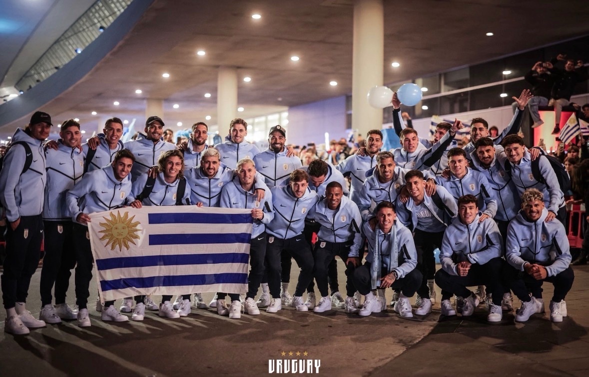 阿劳霍随乌拉圭国家队出征世界杯🏆✈️🇺🇾巴萨世界杯至死不渝红蓝魂