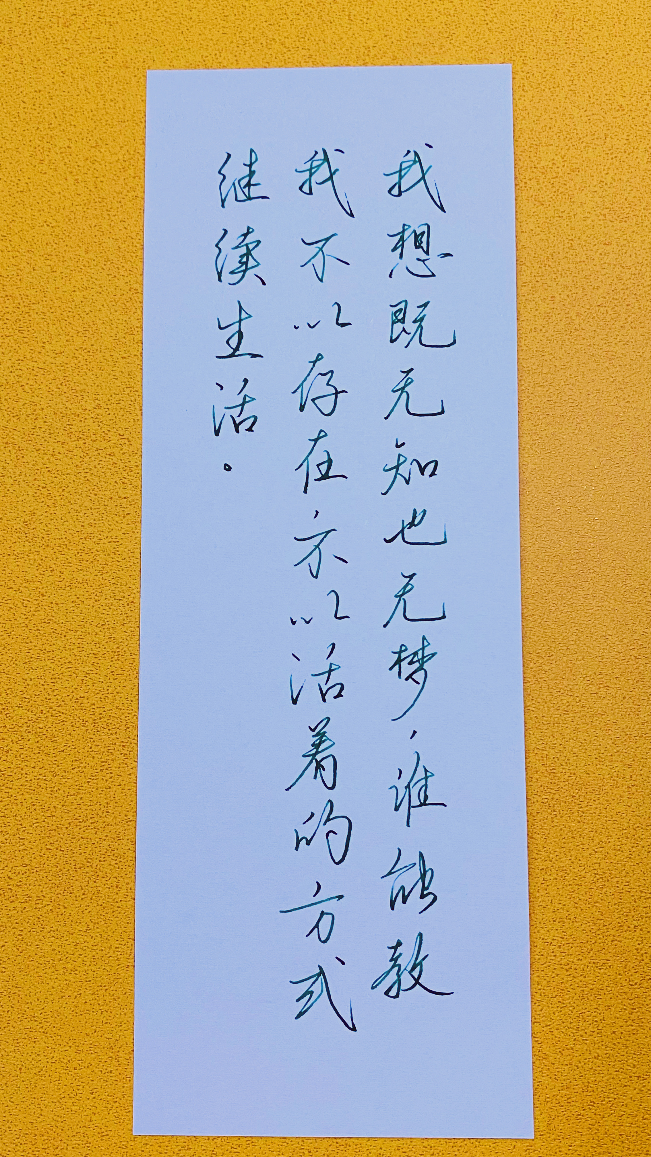 今日作业（2026.5.24）我想既无知也无梦，谁能教我不以存在，不以活着的方式