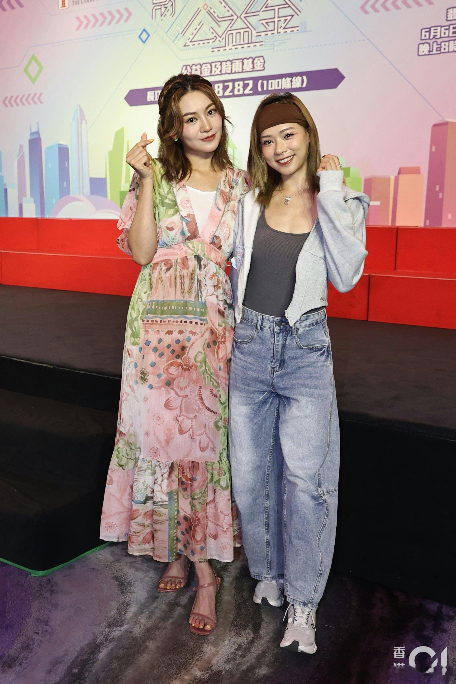 關嘉敏廖慧儀「熒幕初吻」獻給同一人 大讚丁子朗有禮貌冇伸脷.  關嘉敏同廖慧儀昨