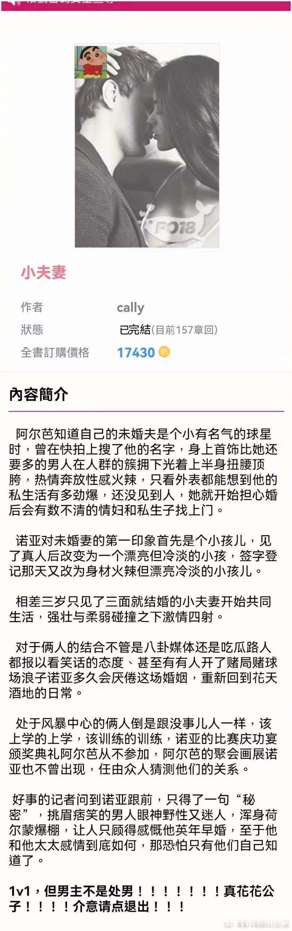0628泡🍗《小夫妻》.很久没看异国文了，作者写得很有味道，男女主人设都很可，