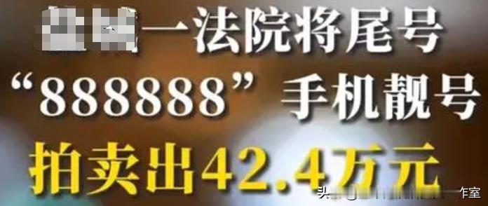 一个尾号“888888”手机号成功拍卖出424000.00元，有钱有号真好！
近