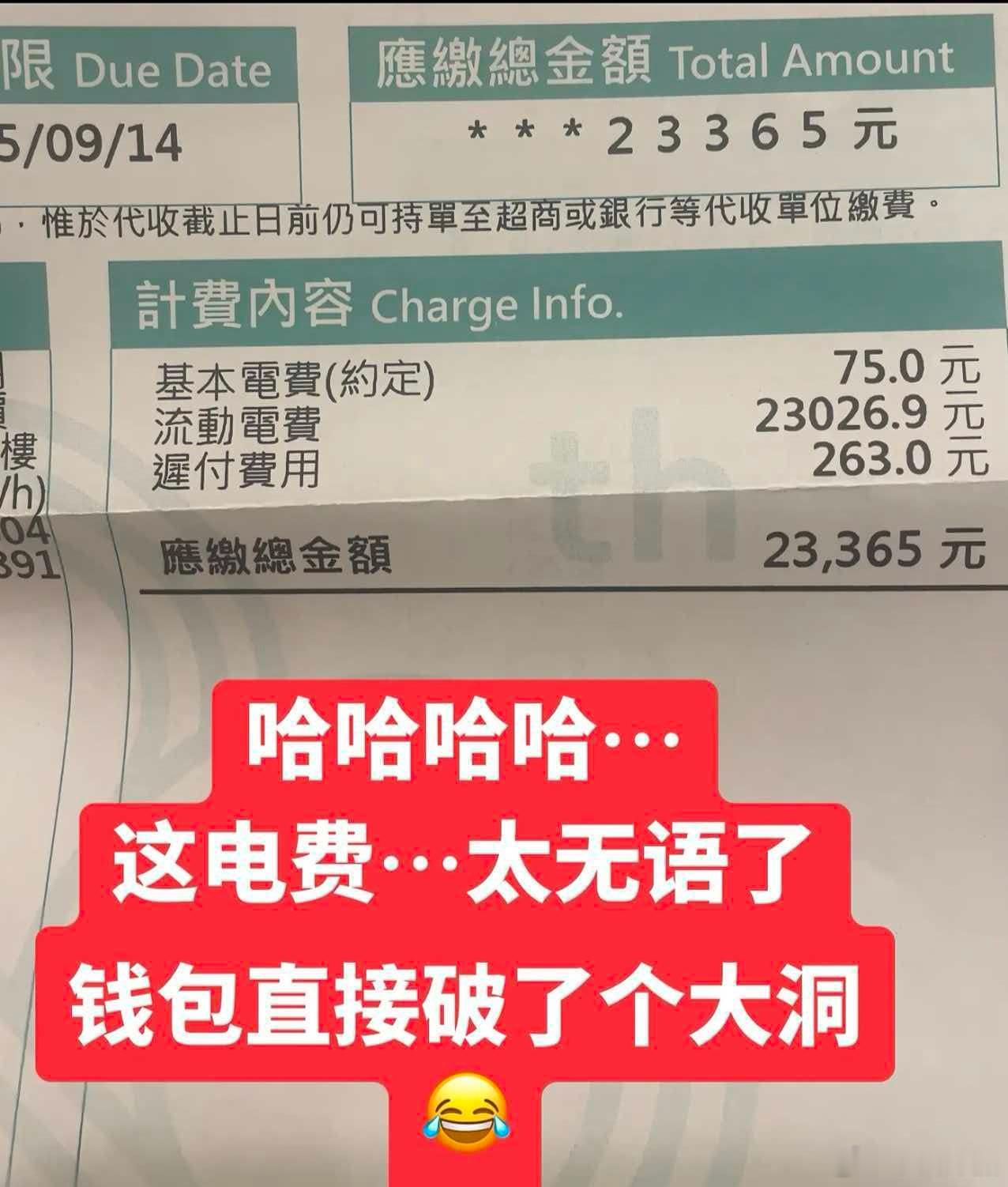 据X博主：台湾的民主电费这么贵的吗？[允悲]补充：先不说钱，缴费也会经常停电的！