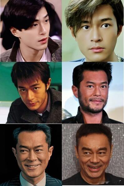 发现不少明星上了年纪后长相变化超大，画风越来越有奇妙的“撞脸感”：
刘青云老了撞