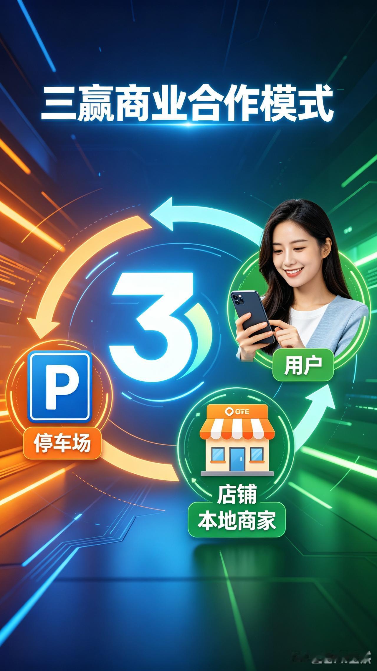 如果停车场与本地商家对接，用户每刷两个视频，就免半小时的停车费。

停车场通过车